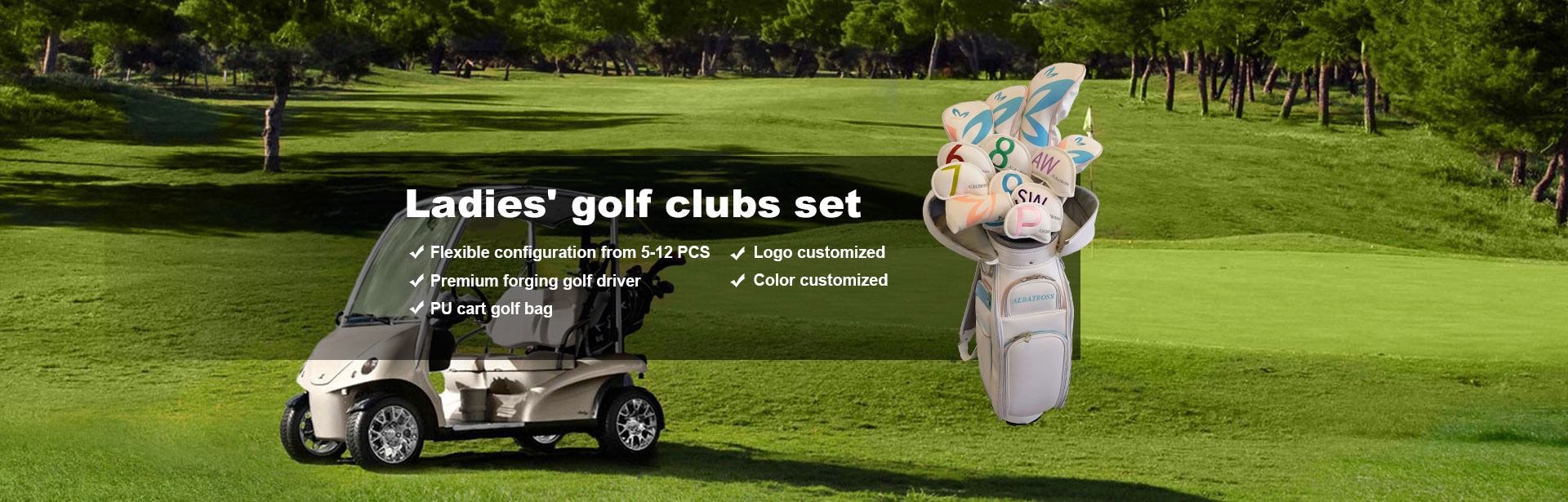 Hiina naiste golfikeppide komplekt